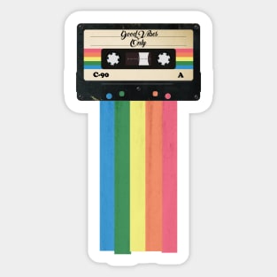 Cassette Good Vibes Only Sticker